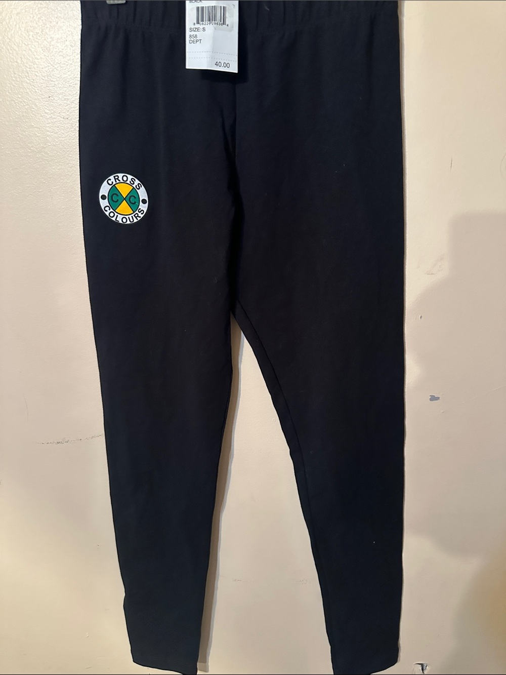Cross Colours Black Logo Leggings for Women